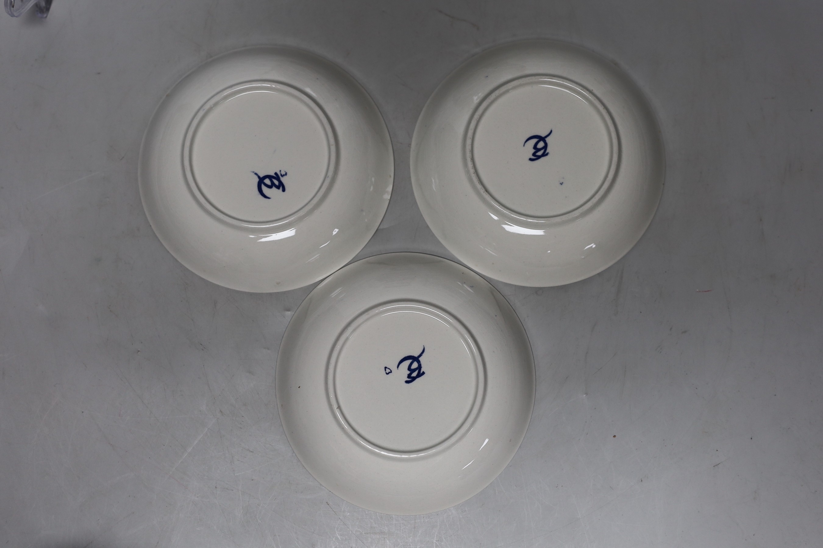 A Booth’s coffee pot and six items of matching teaware in first- period Worcester style